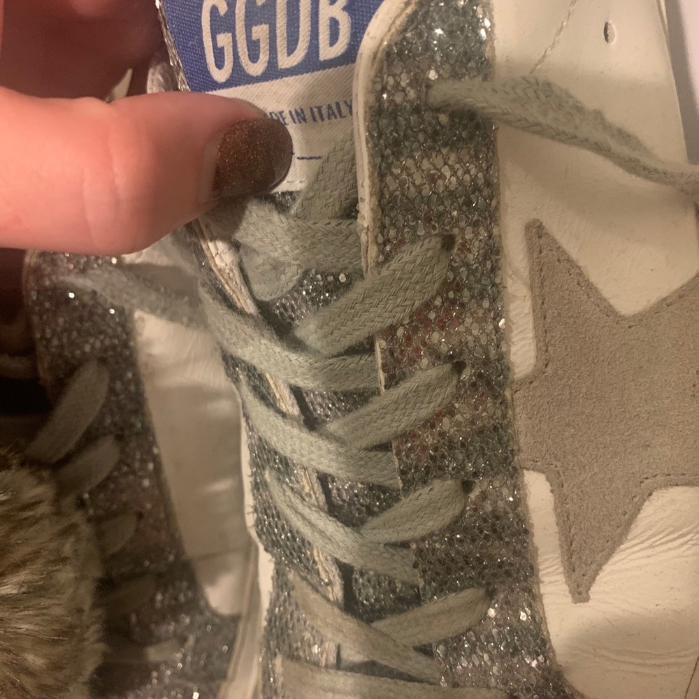 Golden goose metallic snakeskin SIZE 38 (7.5 or 8)